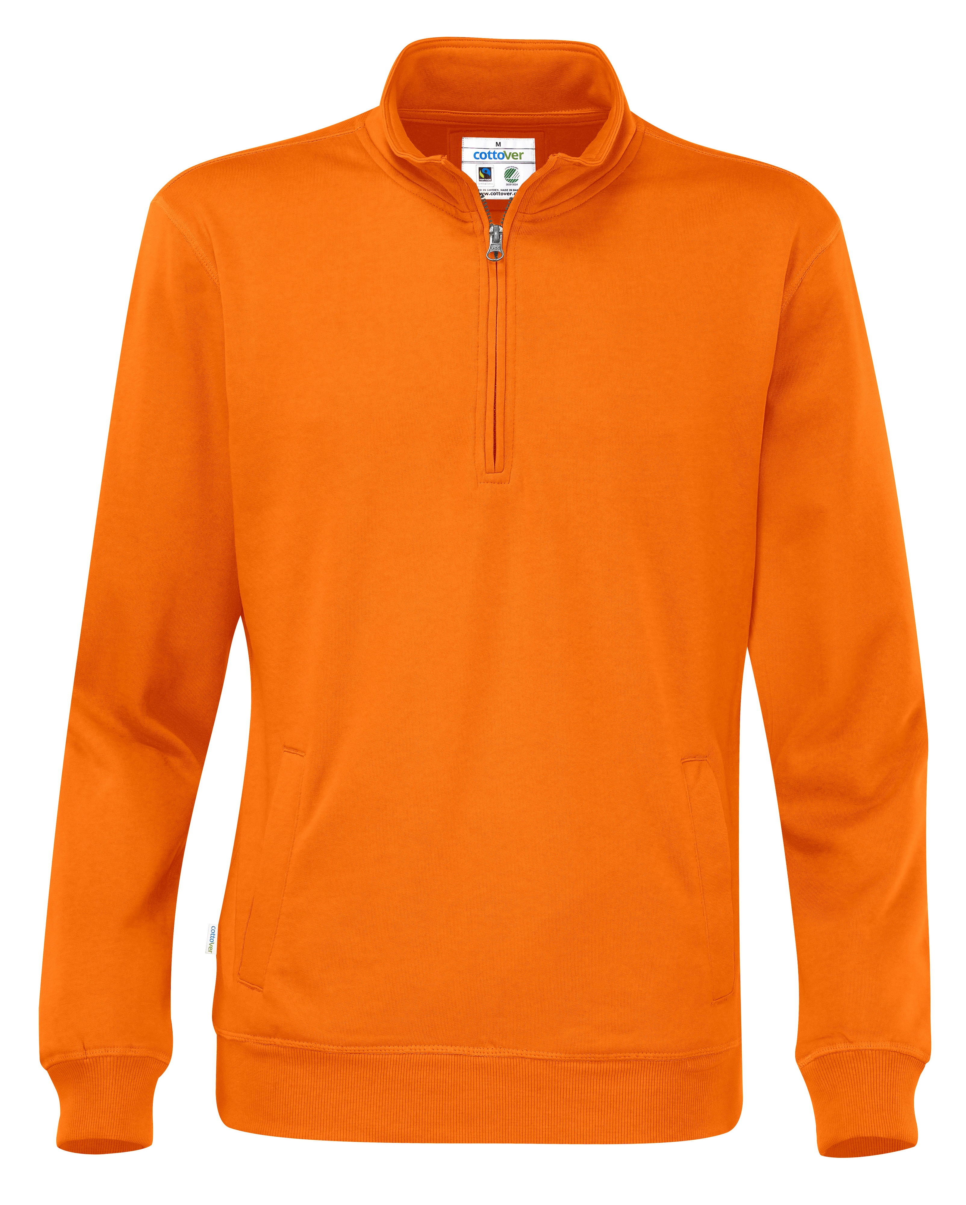 Sweatshirt med ½ dragkedja - Unisex - Cottover - Fairtrade, EKO & GOTS - 14 olika färger - 5