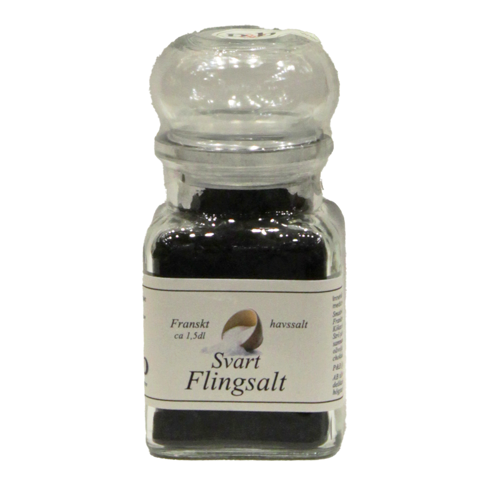 P&Bs flingsalt - svart ca 1,5dl