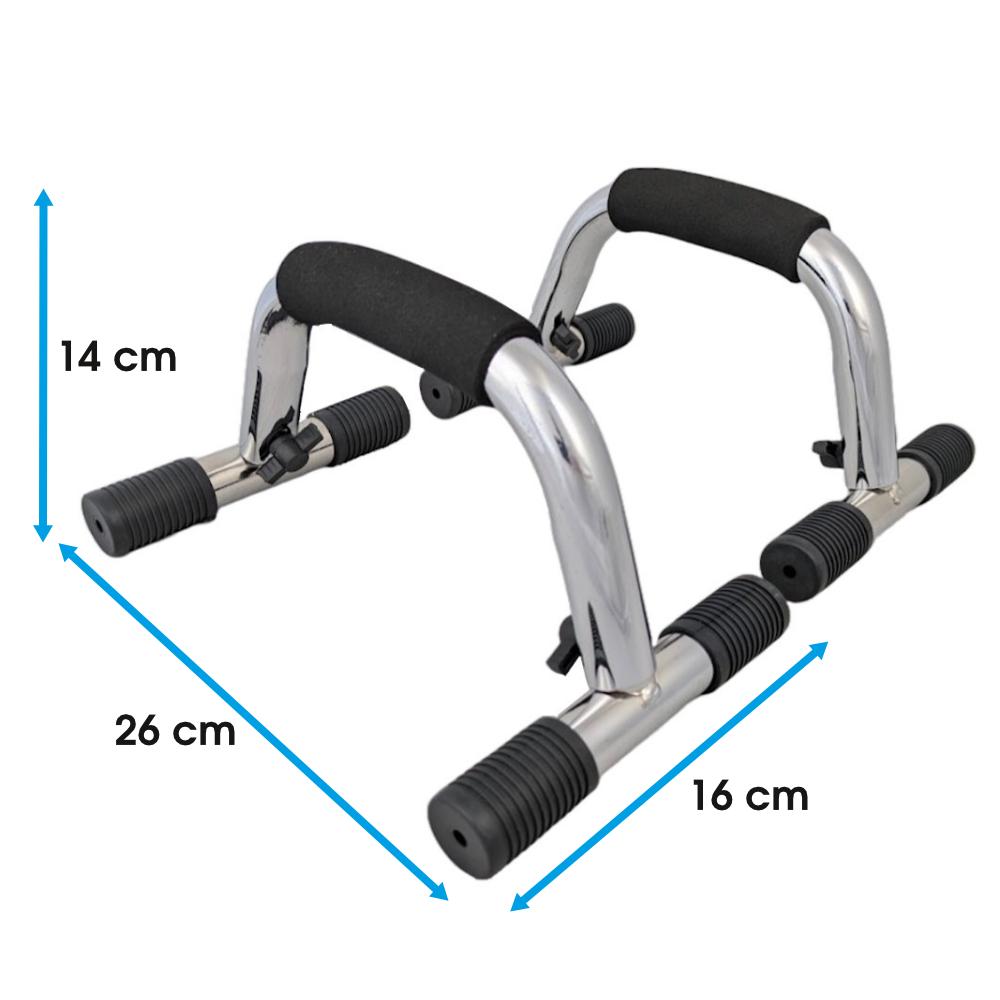 Push Up Bars, Armhävningshandtag, Svart/Krom  - 2