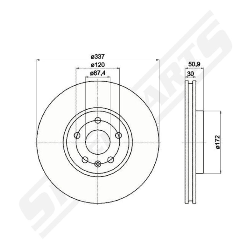 Bromsskivor 9-5  Fram  (17"+) - 2