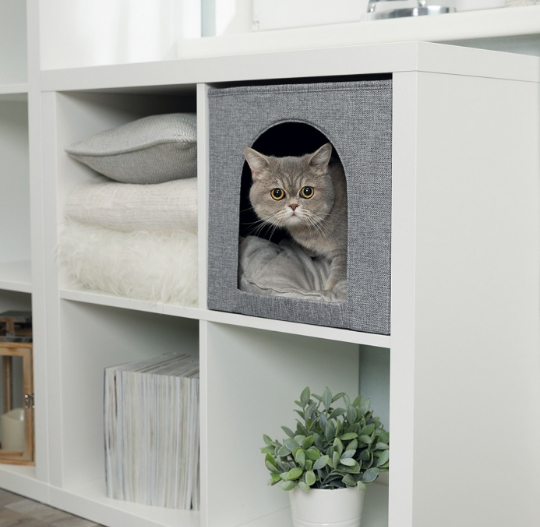 Cat cave Ella grå (passar Expedit och Kallax)
