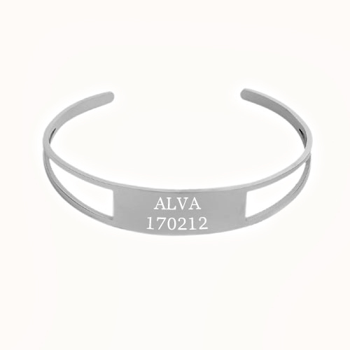 Sérsniðin armbönd með áletrun - Ryðfrítt stál