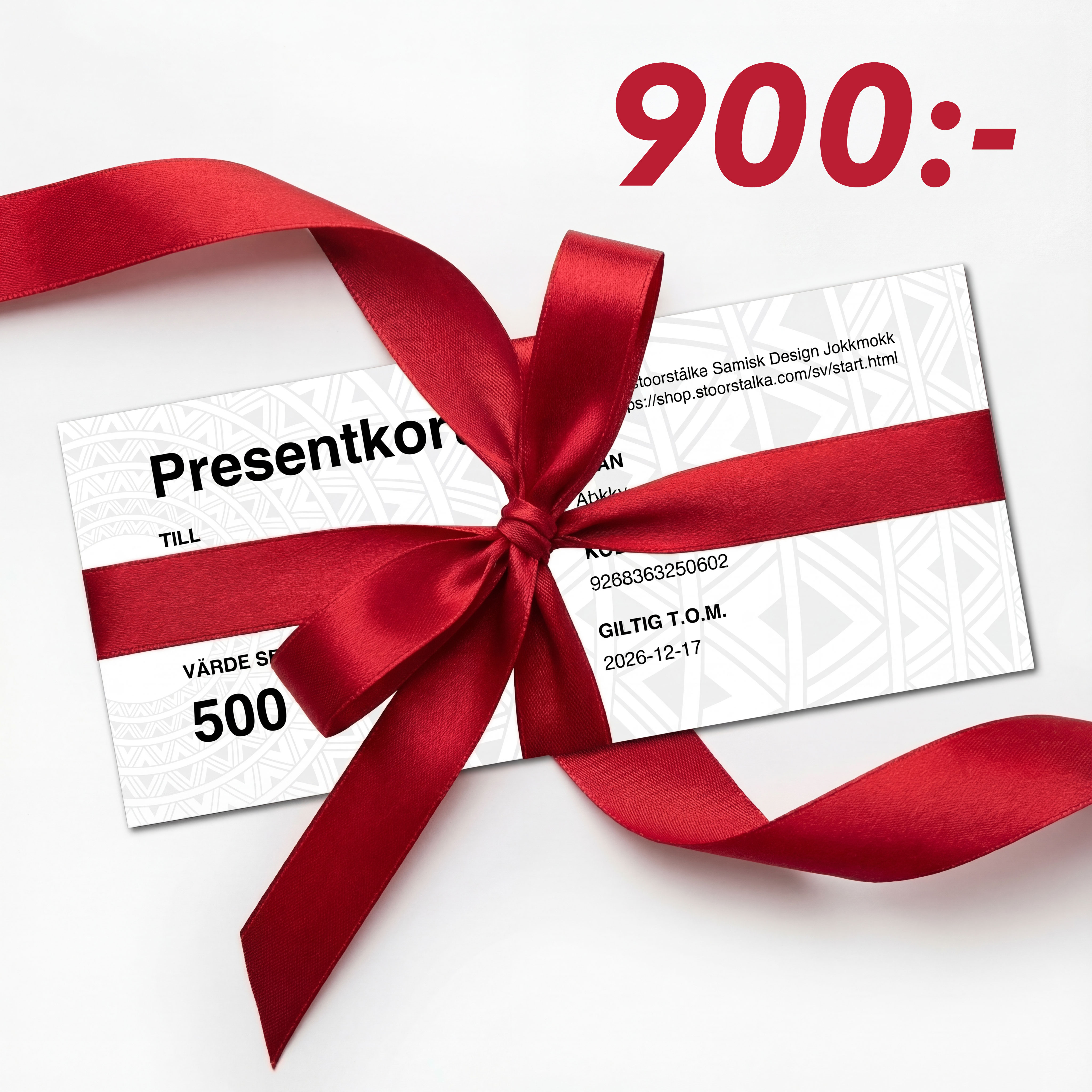 Gift certificate 900 kr