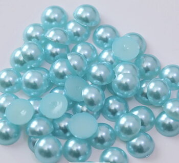 HALVPÄRLA - aqua 10 mm