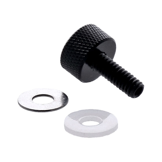 Knurled Seat Screw Blk, 1/4"-20, 96-