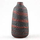 Gunnar Nylund (1959) Rough Vase with Swirling Red Decor 14 cm
