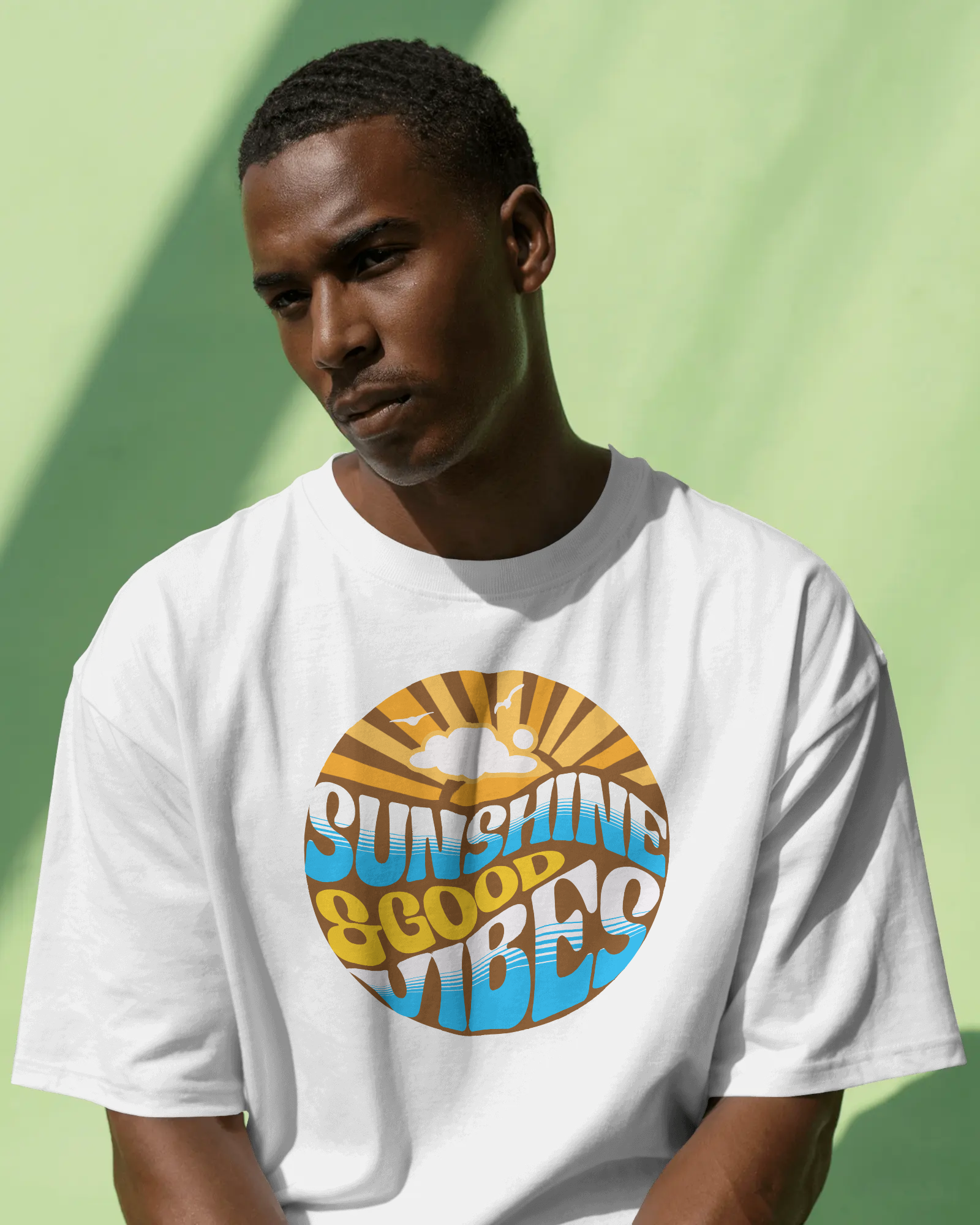 Sunshine Good Vibes T-shirt Natural