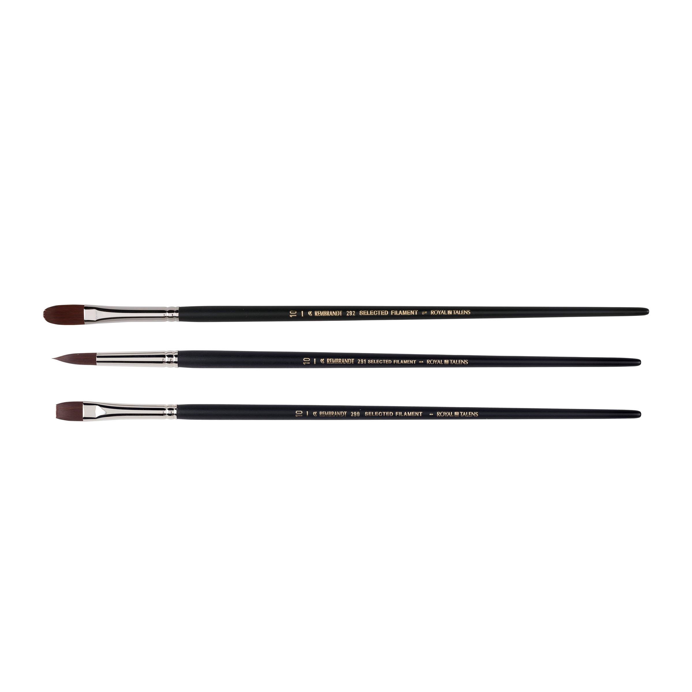 Rembrandt oil/acrylic brushes set series 290/291/292 - 6