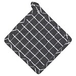 Grytlapp 2-pack.svart ruta+grå