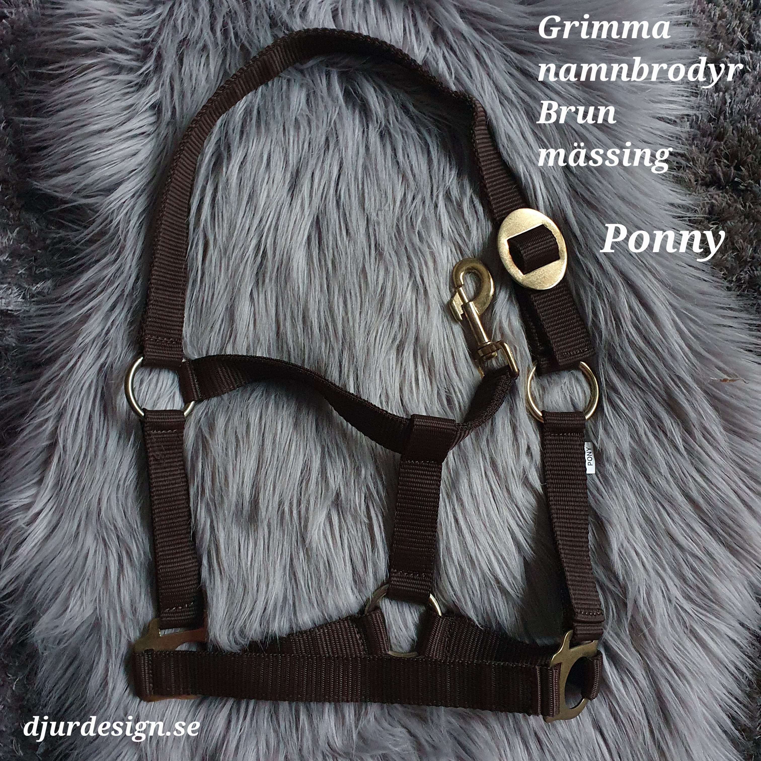 PONNY Brun mässing grimma  men namn brodyr - 7