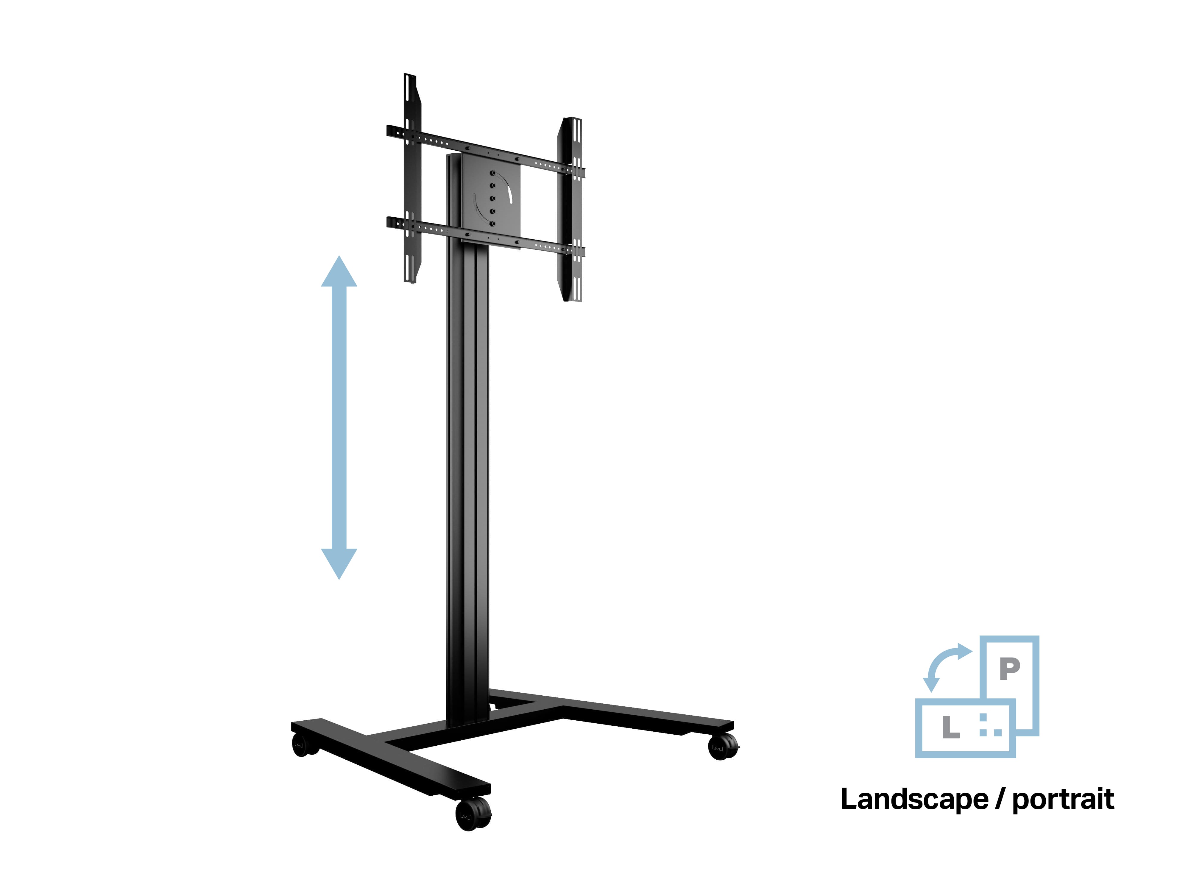 M Public Display Stand 180 HD Single Black - Multibrackets