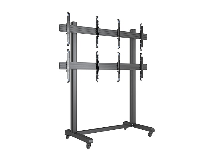 M Public Video Wall Stand 4-Screens 40-55" Black 