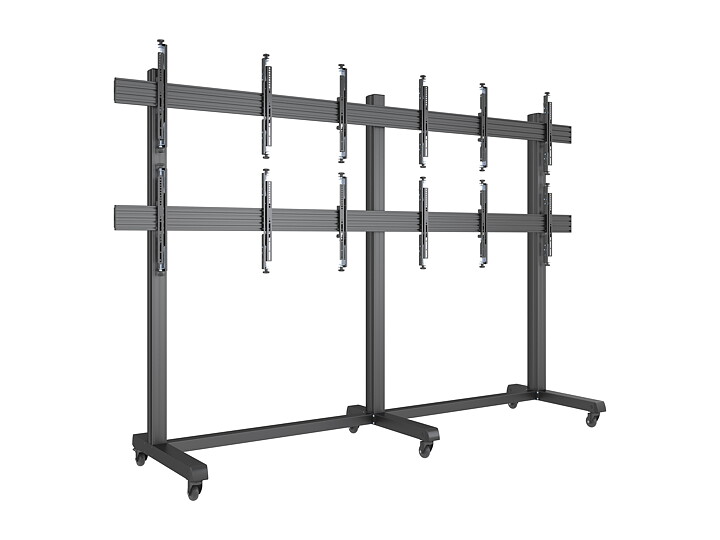 M Public Video Wall Stand 6-Screens 40-55" Black