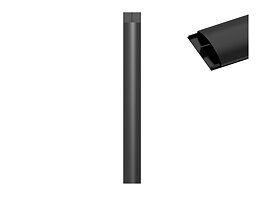 M Cable Cover SS Black 75mm W - 1600mm L