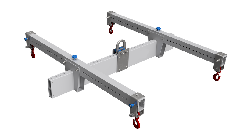 H-Ok Lågbyggt i aluminium ""Justerbart"" Maxlast: 3000 kg / Längd: 2x2 meter