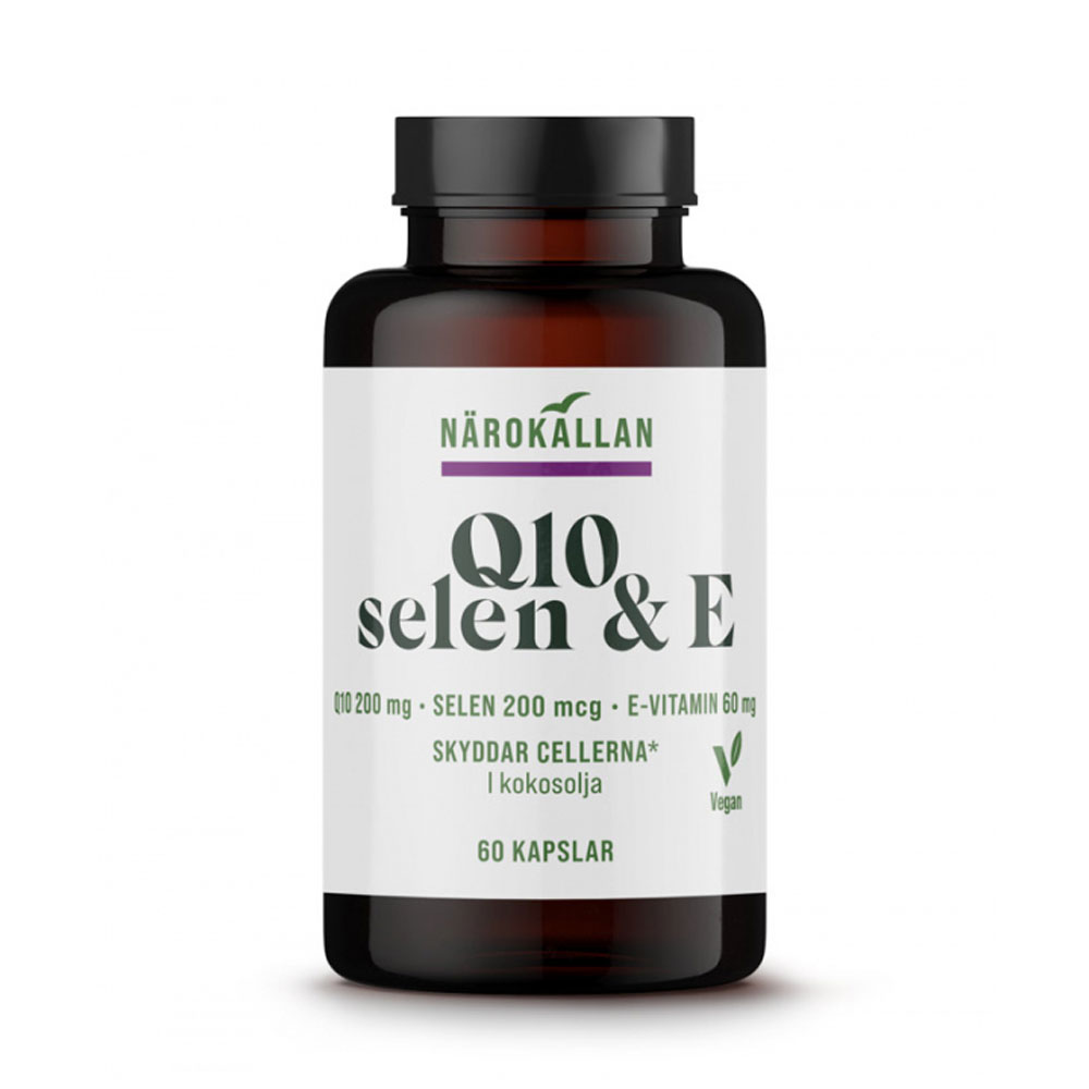 Närokällan Q10 200 mg + selen + E 60 kap