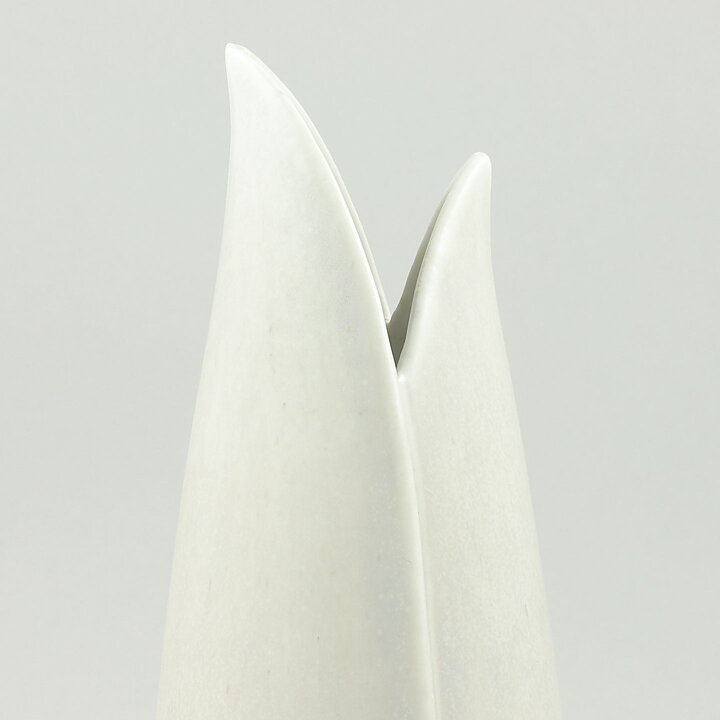 スティグ・リンドベリ Endivシリーズ フォルムが草を思わせる白い花瓶 Vase 1956年 18cm