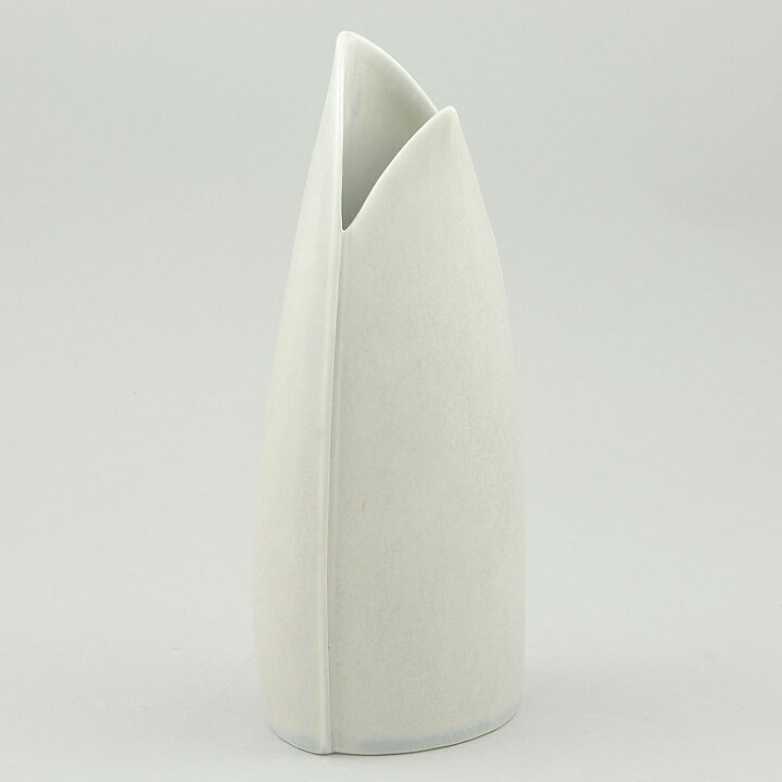 スティグ・リンドベリ Endivシリーズ フォルムが草を思わせる白い花瓶 Vase 1956年 18cm