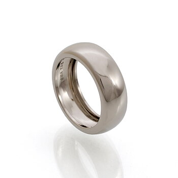8011-6R Urgröpt slät ring i rödguld