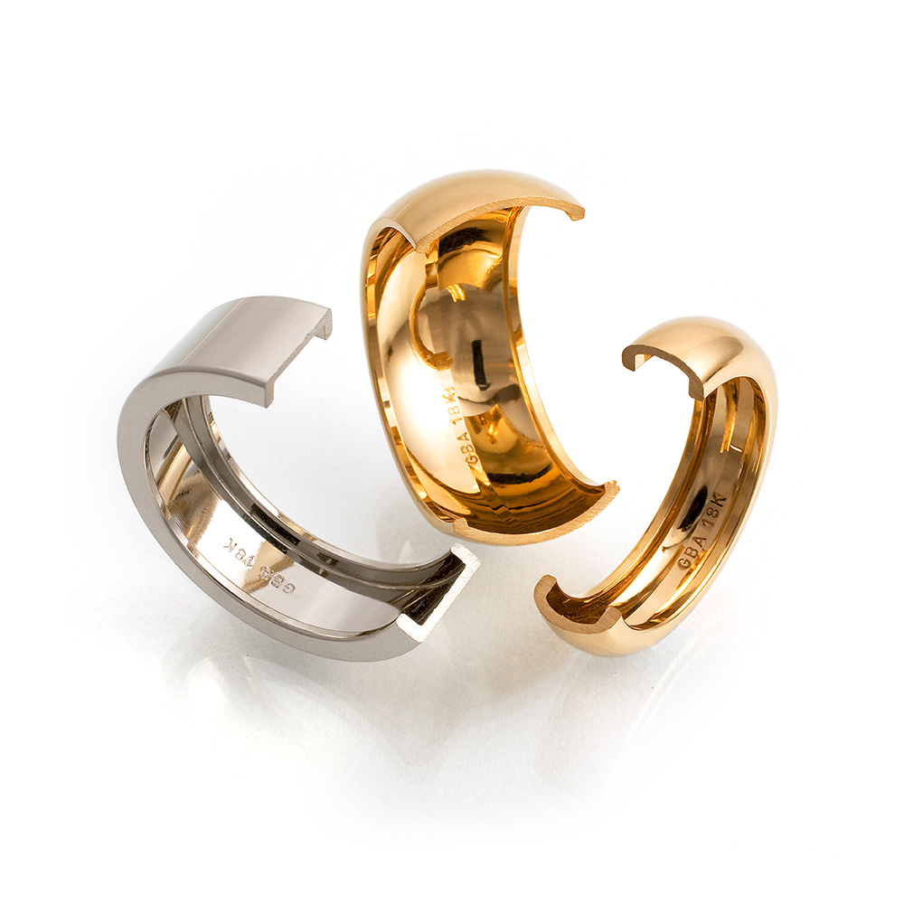 8011-8R Urgröpt slät ring i rödguld
