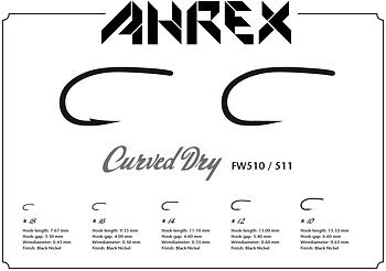 Ahrex  Dry Fly Curved Barbless FW511