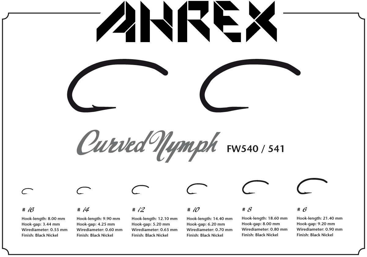 Ahrex  Curved Nymph Barbless FW541 - 2