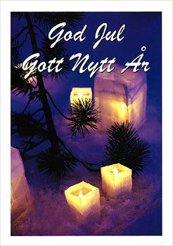 Julkort: God Jul och Gott nytt år - Stort format