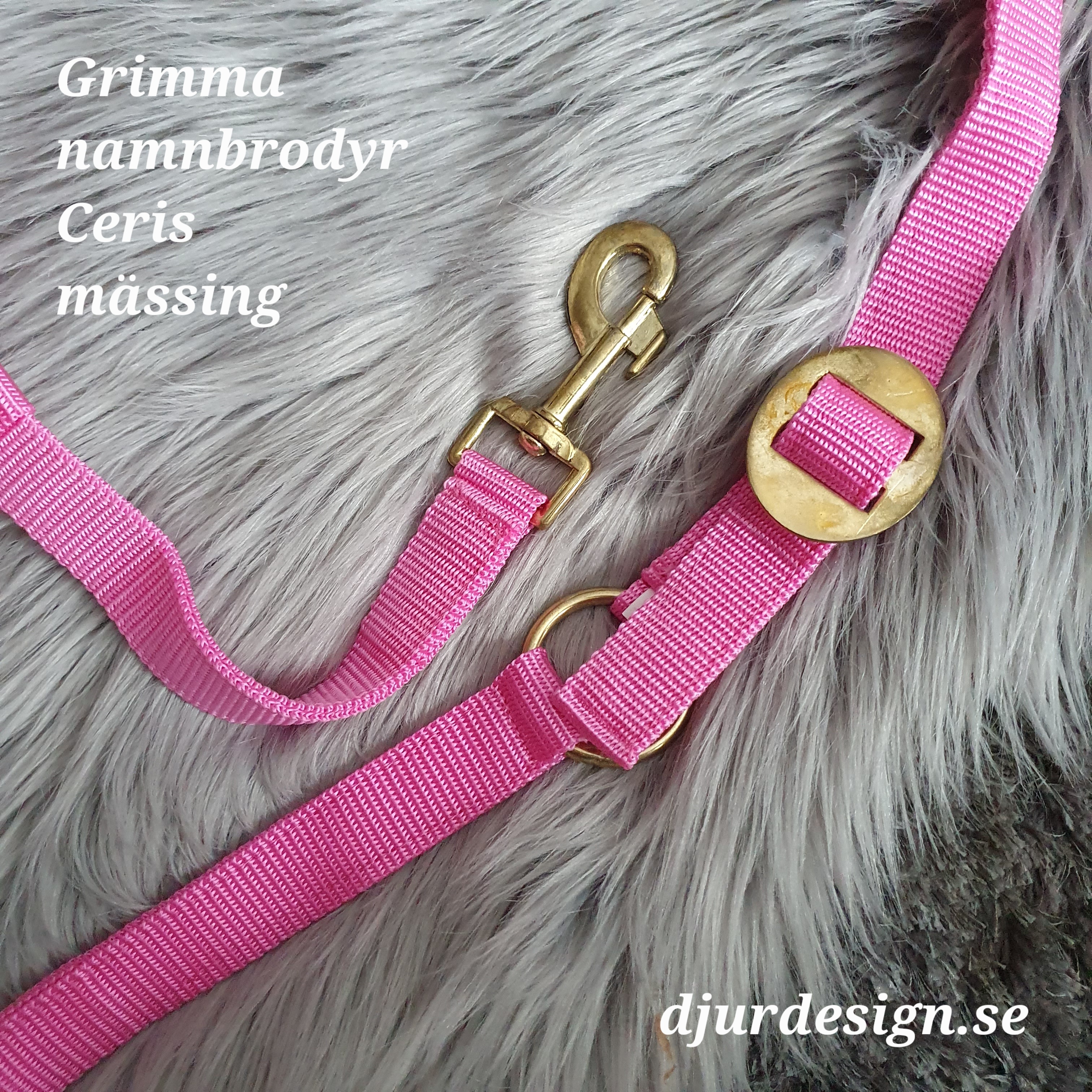 FULL Ceris mässing  grimma  med namn brodyr  A-B 50 cm C-D 34 cm - 2