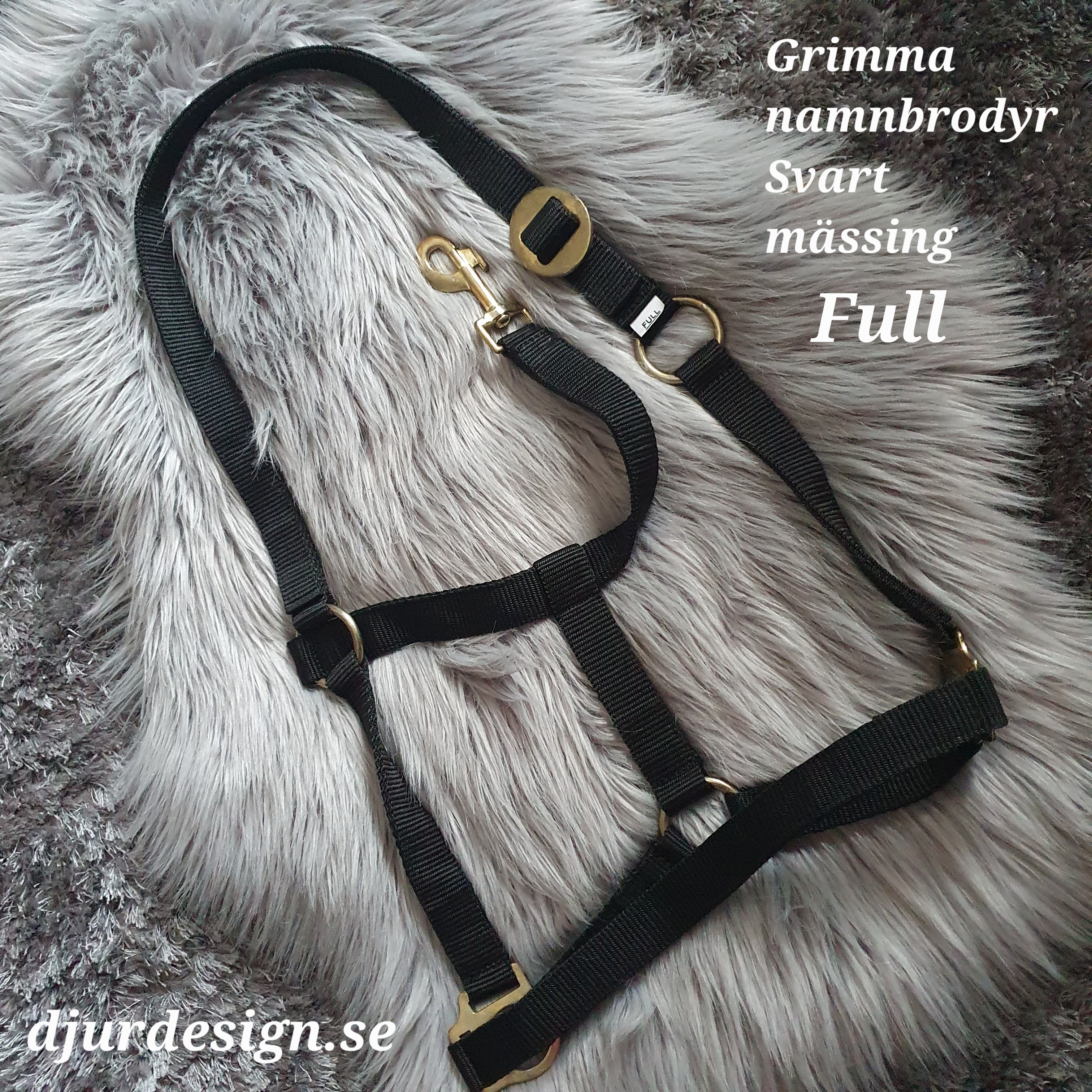 FULL Svart mässing grimma  med namn brodyr A-B 50 cm C-D 34 cm - 9
