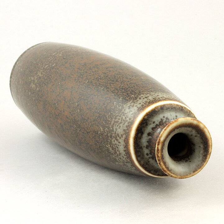カールハリー・スタルハーネ　SAKシリーズ 茶色の粒模様の花瓶 Vase　1960年代 (27 cm)