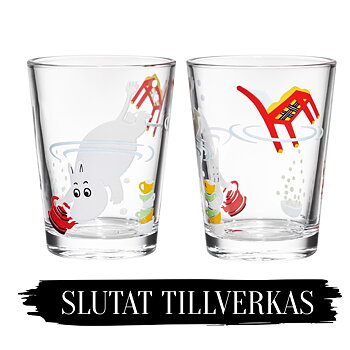 Moomin Glass Tumbler - Moomintroll - Arabia (Discontinued)