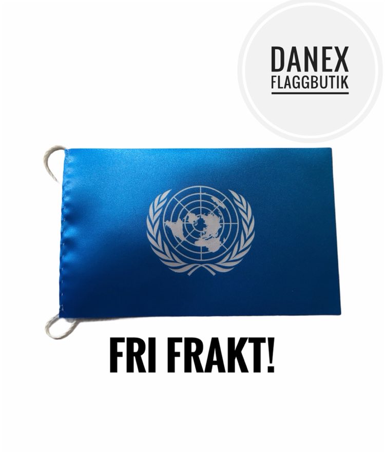 Bordsflagga FN med fri frakt