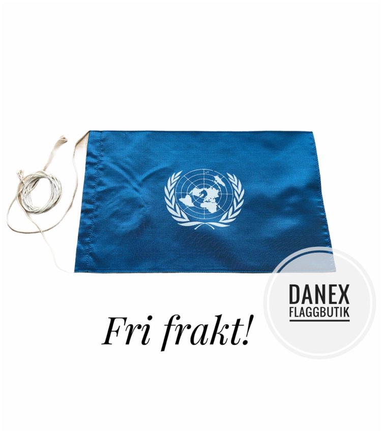 Bordsflagga FN med fri frakt