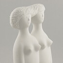 Stig Lindberg (Parian 1977) Matte White Tvillingarna Sculpture 24 cm 
