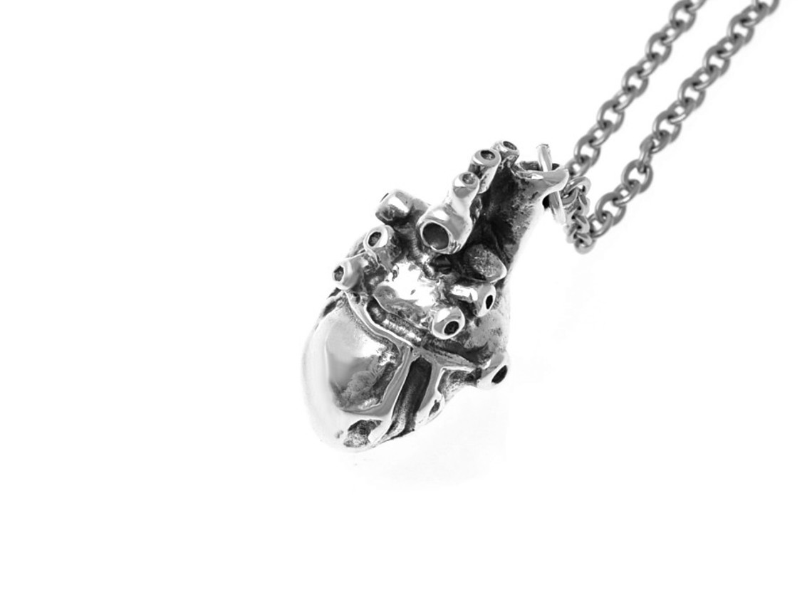 Anatomiskt Hjärta Halsband, Anatomi Smycke i Silver - 3