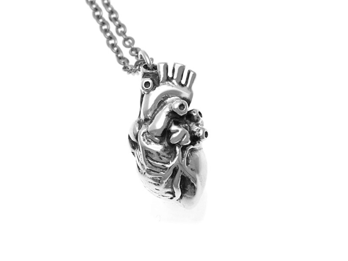 Anatomiskt Hjärta Halsband, Anatomi Smycke i Silver - 5