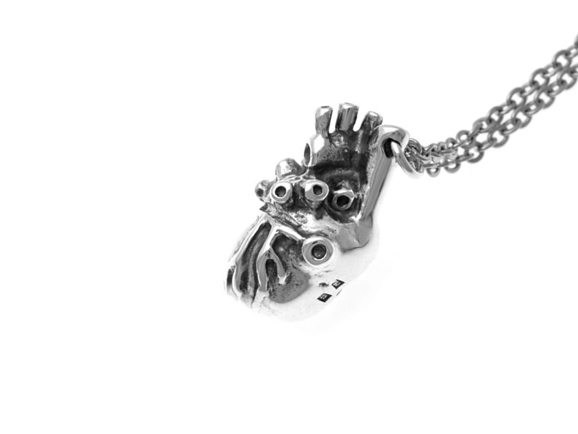 Anatomiskt Hjärta Halsband, Anatomi Smycke i Silver - 4
