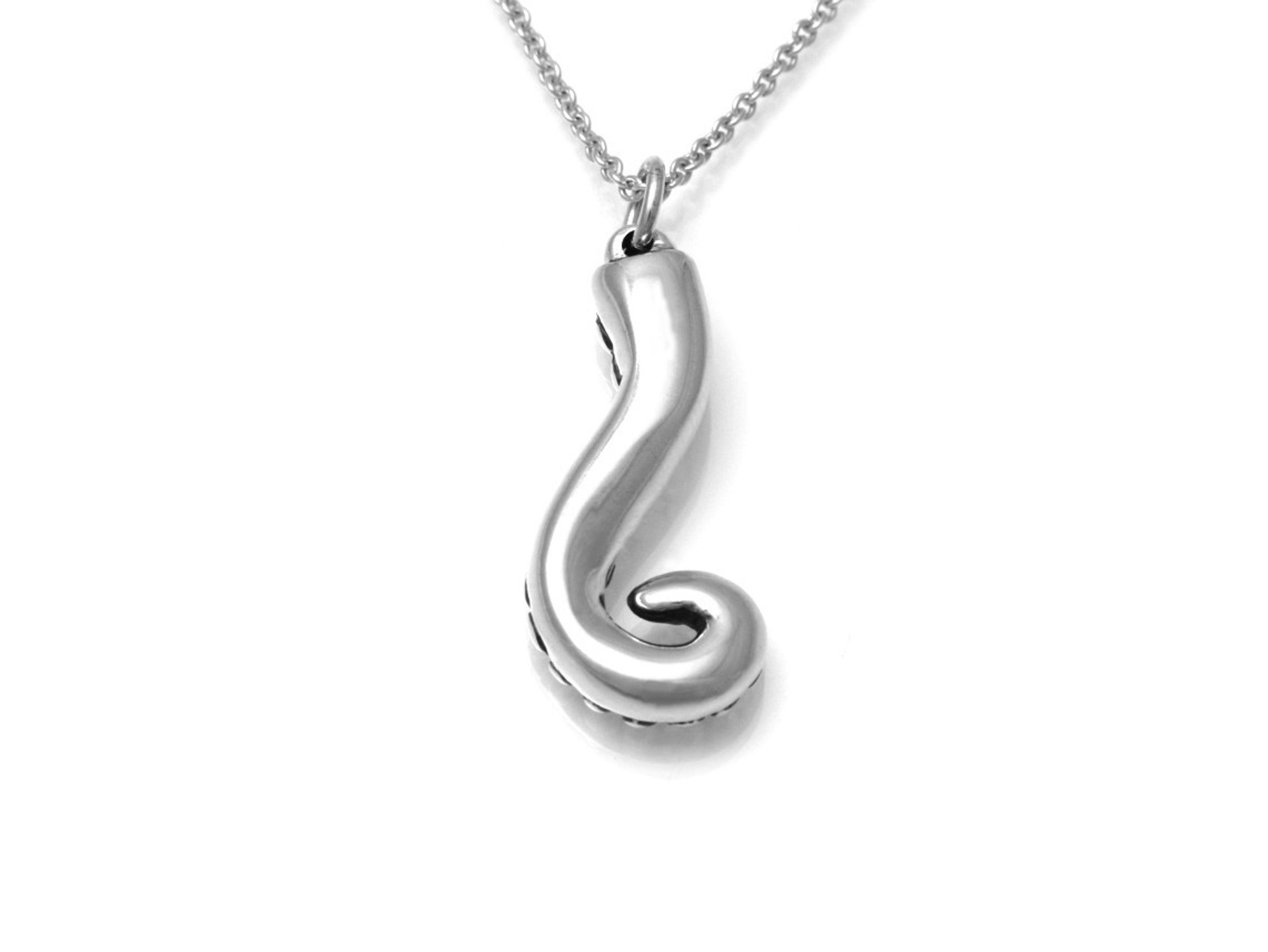 Bläckfisktentakel Halsband, Tentakel Smycke i Silver - 2