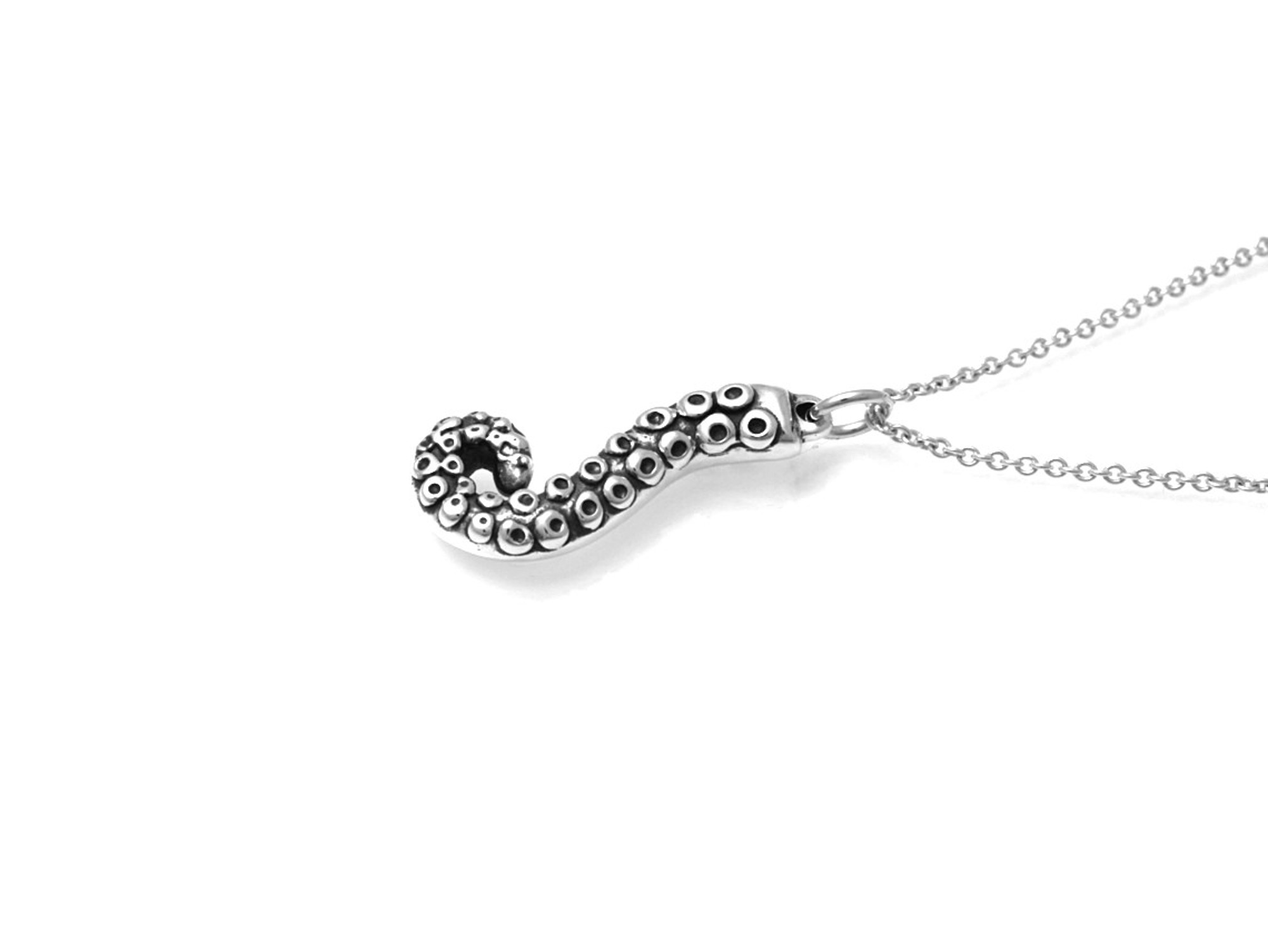 Bläckfisktentakel Halsband, Tentakel Smycke i Silver - 3