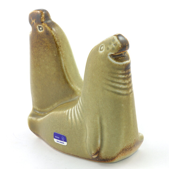 Lisa Larson (Noaks Ark 1978) Sociable Sea Lion Couple 11/9 cm