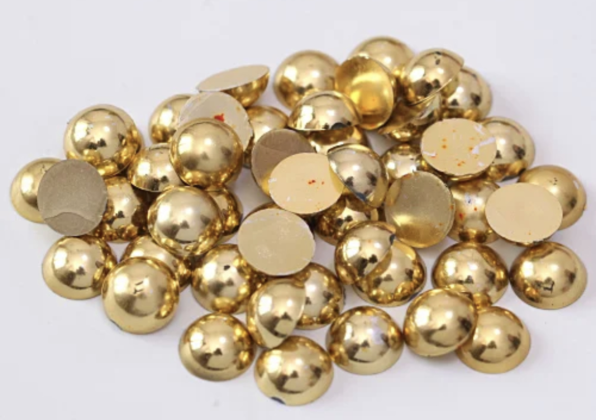 HALVPÄRLA - guld 6 mm