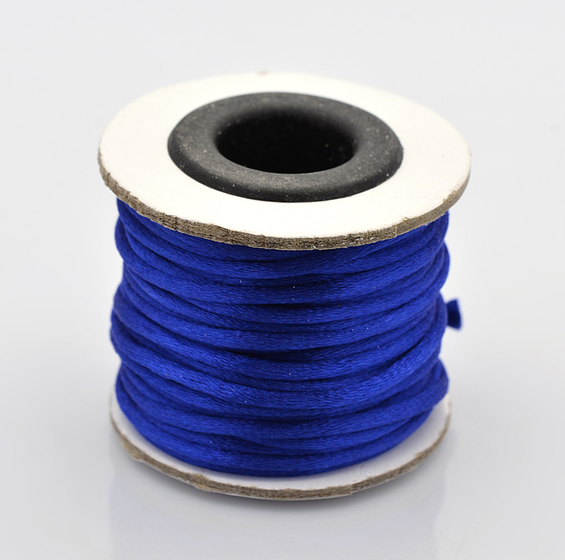 Nylon thread, 2mm. whole roll.  Blue - 3