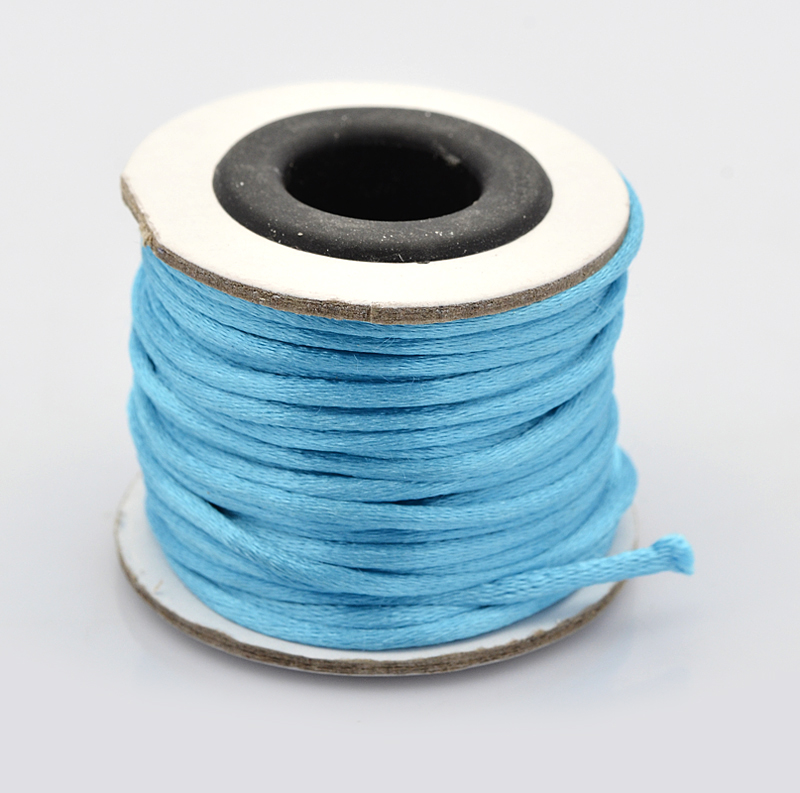 Nylontråd, 2mm. Hel rulle.  Himmelsblå - 3