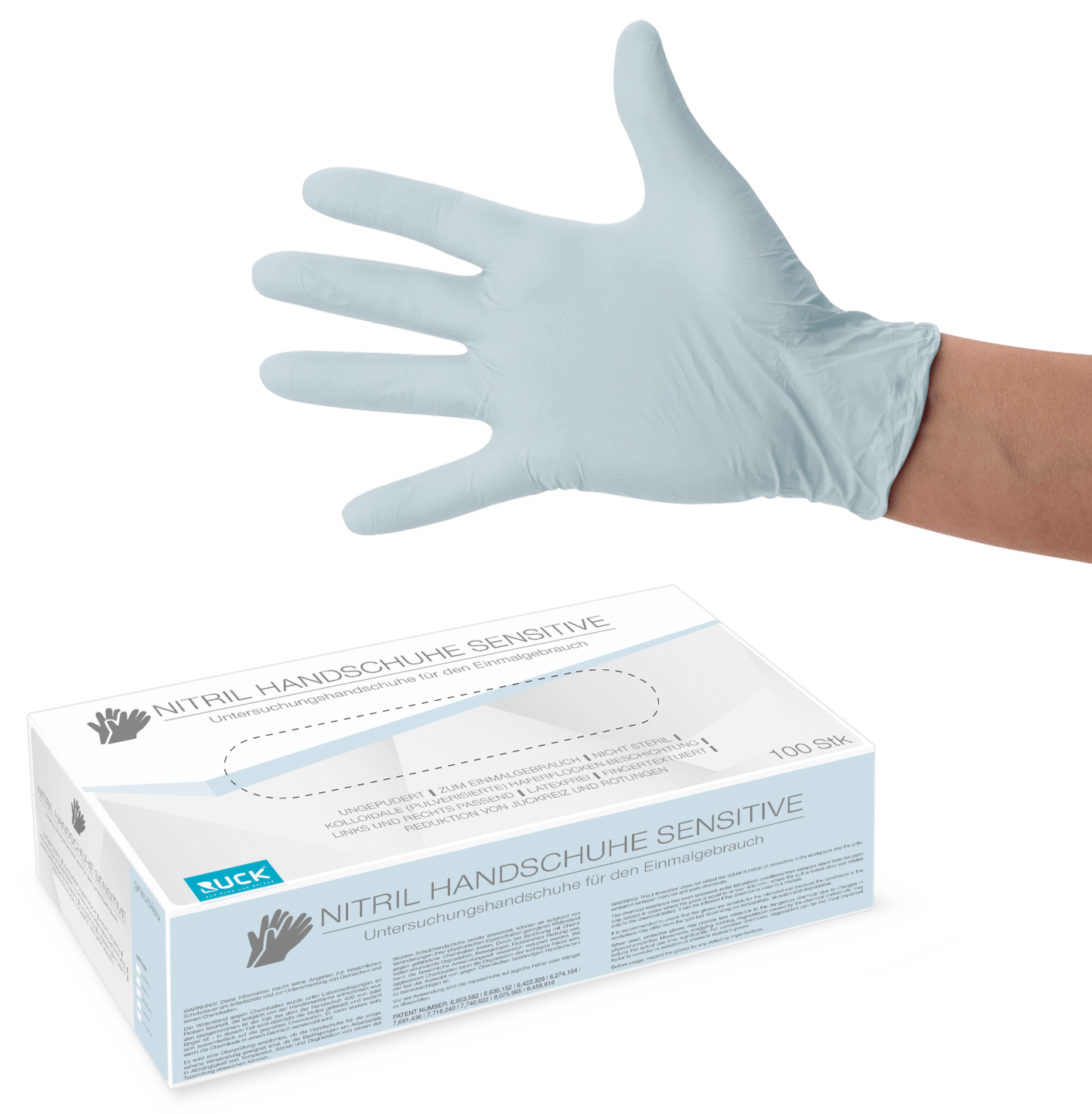 RUCK® Nitril Engångshandske Sensitive, (Str. S), 100-pack