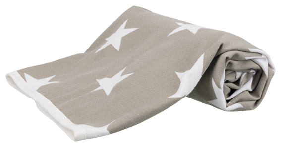 Trixie Stars Filt 150x100cm Taupe/Vit 