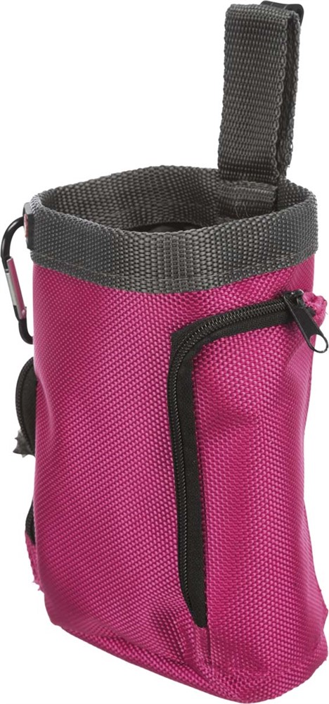 Trixie Baggy 2in1 Godisväska Ø10x13cm Inklusive bajspåsar Rosa/Grå