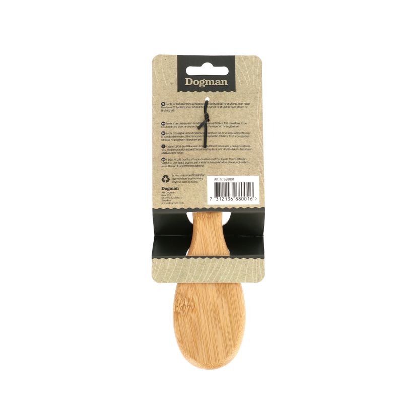 Dogman Bamboo Borste Långa Piggar Small 19,5cm - 4