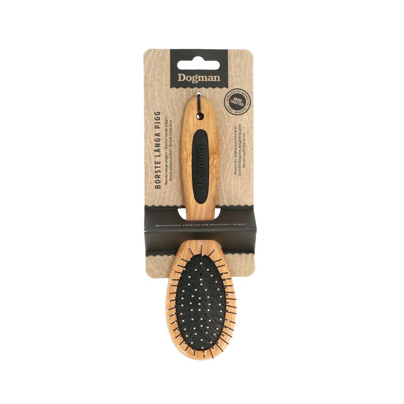Dogman Bamboo Borste Långa Piggar Small 19,5cm - 3