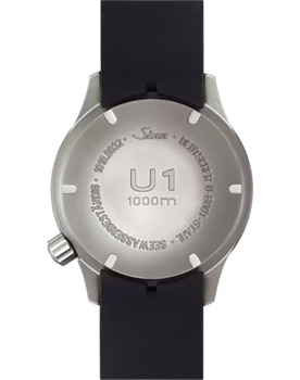 1010.040 Sinn U1 SDR Integrerat silikonband svart