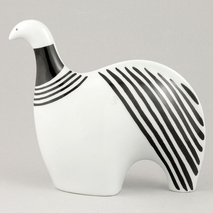 Jackie Lynd (Animals 1983) Modern Bird with Black Details 12 cm